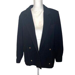 Takeo Nishida Maison De Mode Womens Jacket Black Size Medium Vintage Wool Blend